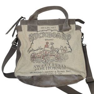 American Glory Canvas Leather purse